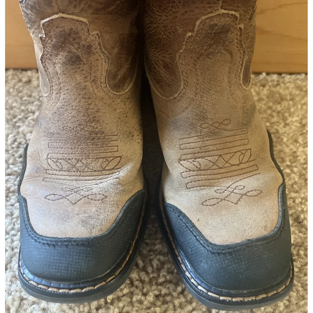 Cody James Warrior Skull Square Toe Kids‎ Size 1 D Pull On Work/Western Boots
